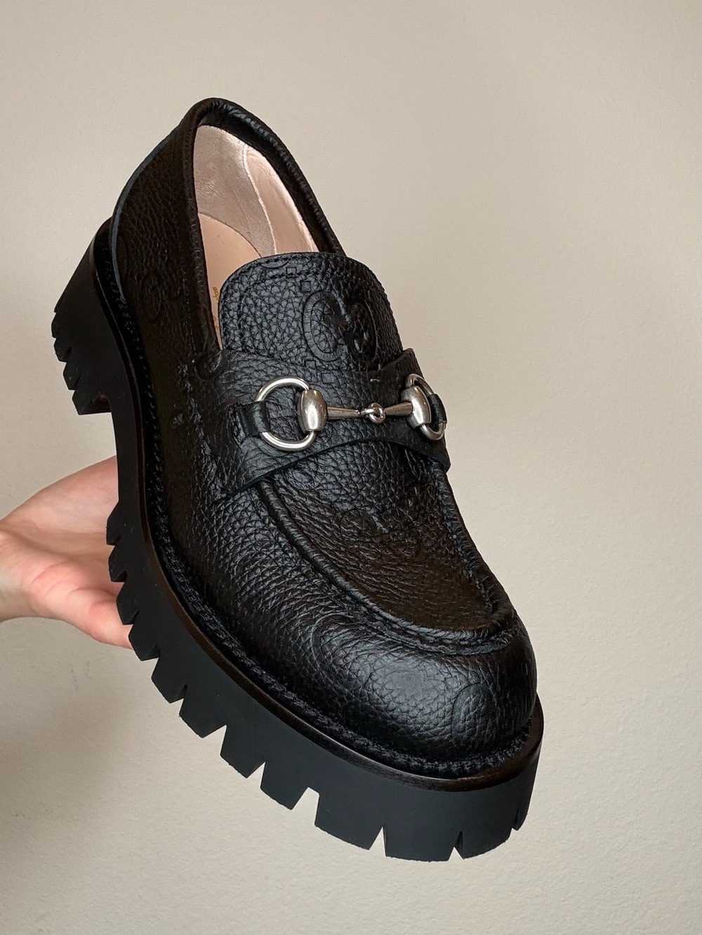 Gucci monogram embossed chunky loafers - Picture 5 of 5